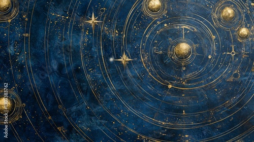 Captivating celestial map showcasing the intricate designs of the Renaissance cosmos