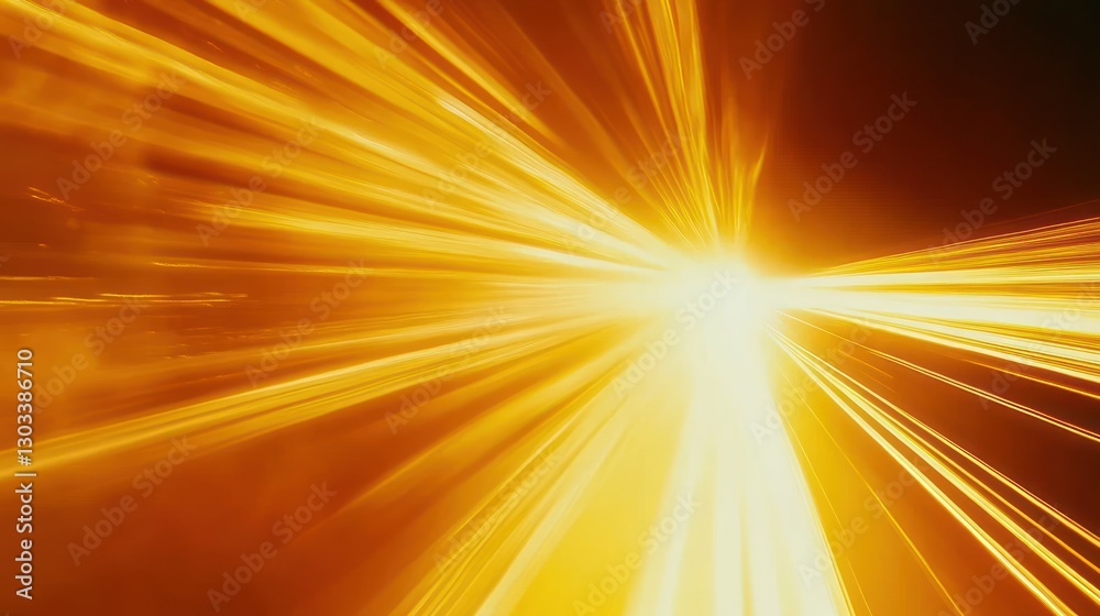 Obraz premium Golden Radiance: An Abstract Representation of Speed and Light