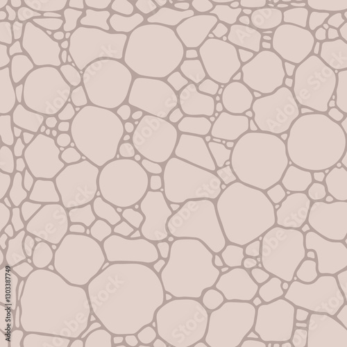Stones seamless pattern. Vector abstract background. Rock wall textured