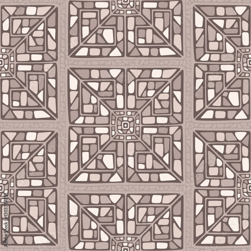 Stones seamless pattern. Vector abstract background. Rock wall textured