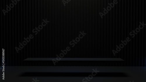 Black long rectangular platform to display your amazing products