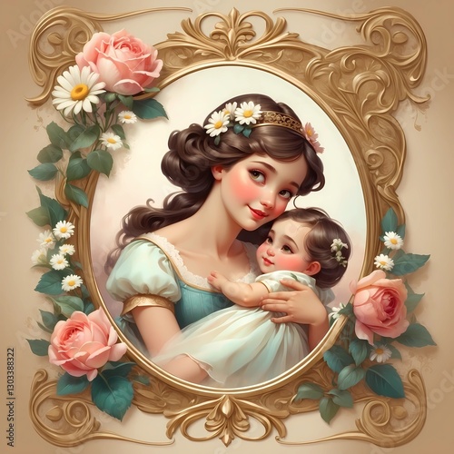 A classic vintage-inspired Mother’s Day greeting card 
