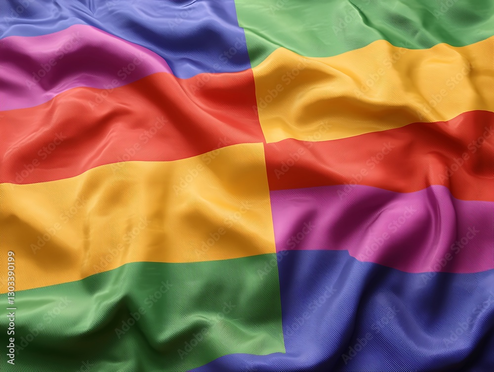 Obraz premium Colorful flag billowing