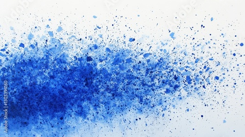 Blue Watercolor Splashes Texture Background