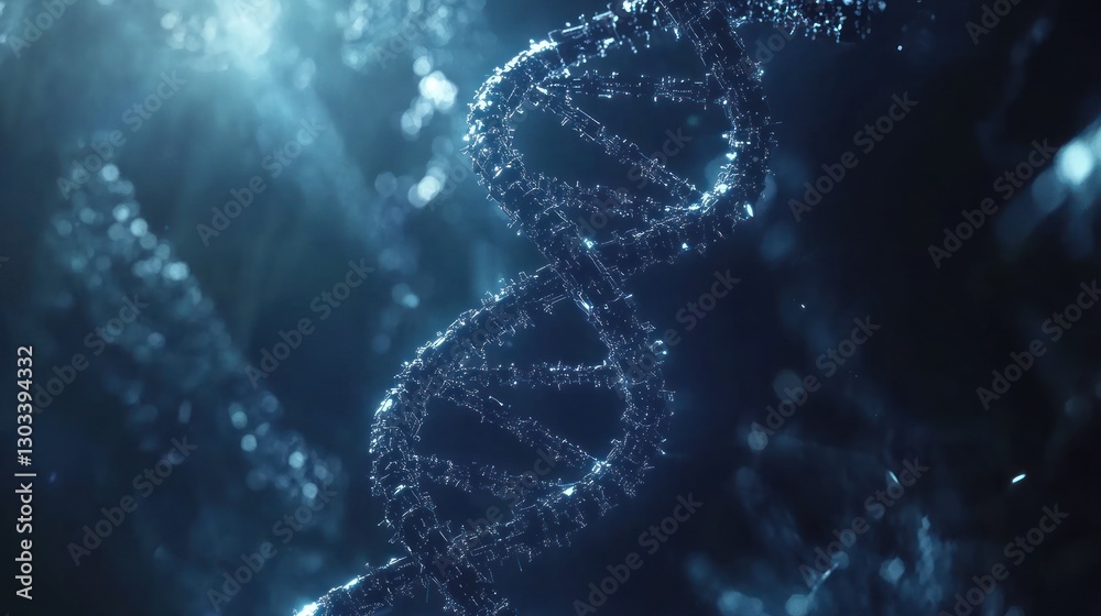 Abstract DNA Double Helix: Exploring the Mysteries of Genetic Code Abstract DNA Double Helix: Exploring the Mysteries of Genetic Code