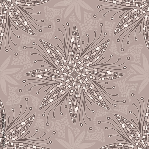 Stones seamless pattern. Vector abstract background. Rock wall textured