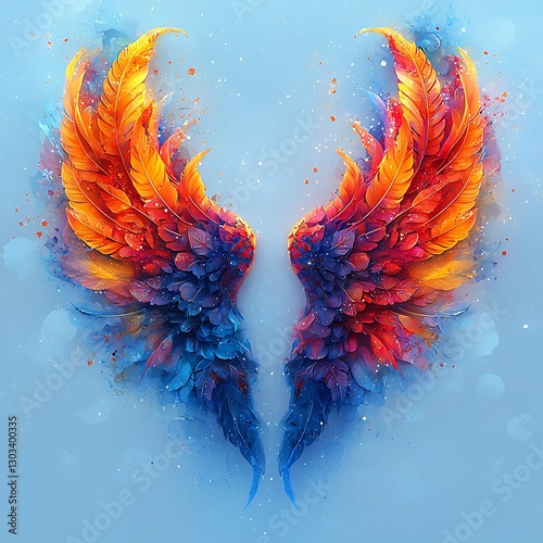 Colorful Angel Wings