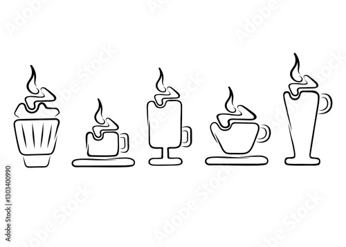 Coffee with you, coffee to go, aroma, espresso, americano, cappuccino, coffee break, logo, background, badge, decor, mug, barista, aroma, hot, coffee, stylishly, creatively, interesting, graphically, 