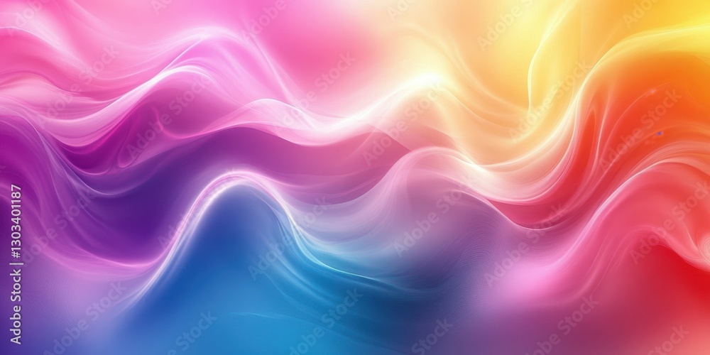 Colorful abstract waves create a vibrant and dynamic background that evokes a sense of movement and energy throughout the composition Colorful abstract waves create a vibrant and dynamic background that evokes a sense of movement and energy throughout the composition
