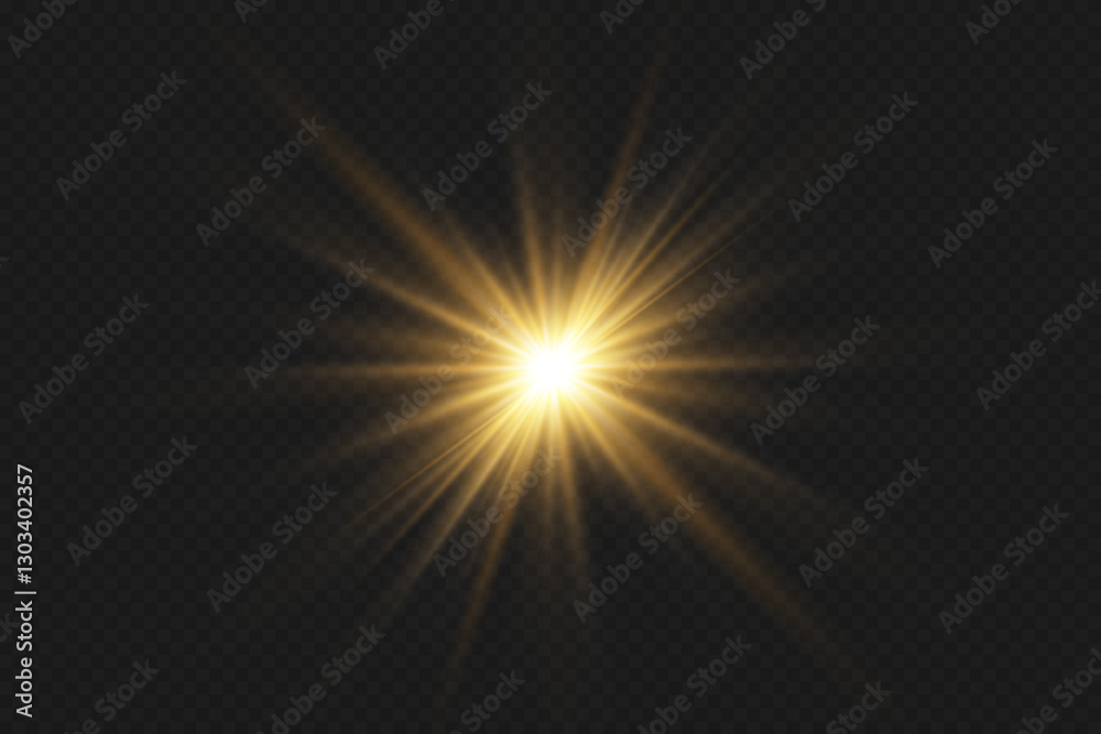 Light flash of rays of light and explosion. On a transparent background. Light flash of rays of light and explosion. On a transparent background.