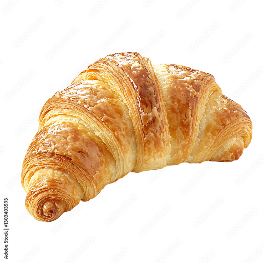 Perfectly Golden Croissant with Layers of Butter Perfectly Golden Croissant with Layers of Butter
