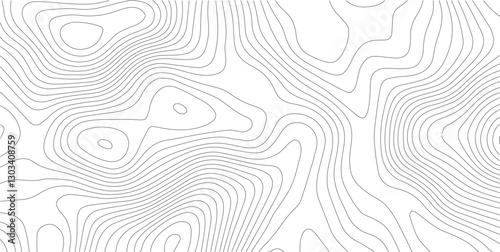 Topographic map background geographic line map with elevation assignments. Modern design with White background with topographic wavy pattern design. paper texture Imitation of geographical map shades