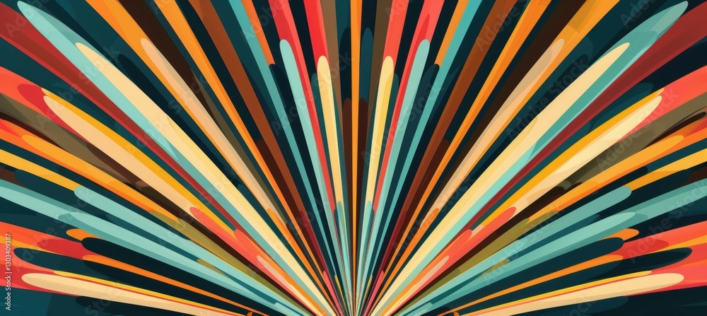 Retro 70s Sunburst Pattern with Bold Lines for Social Media and Poster Design Retro 70s Sunburst Pattern with Bold Lines for Social Media and Poster Design