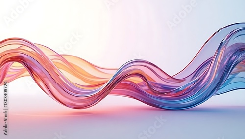 Abstract colorful wave background. Generative Ai.