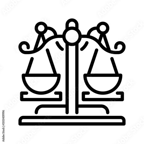 Fairness line icon. Universal creative premium symbol. Vector sign icon logo template. Vector illustration