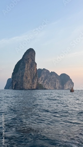 Beautiful island formation in the Phi Phi Islands of Thailand