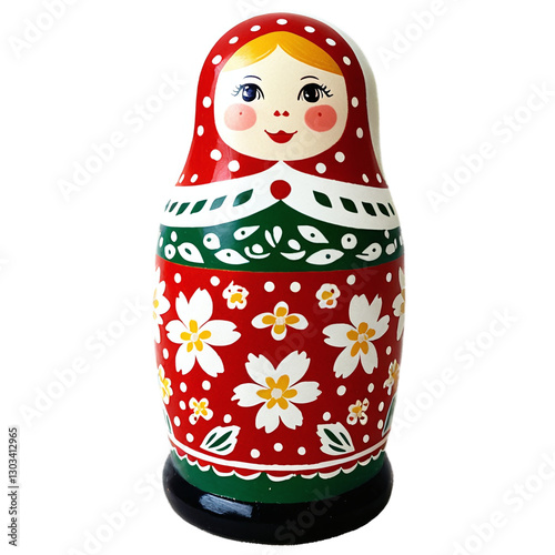 matryoshka doll isolated on transparent background