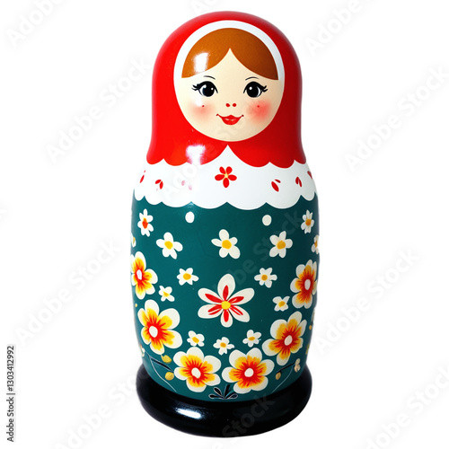 matryoshka doll isolated on transparent background
