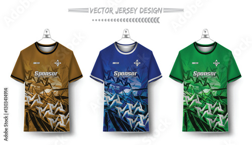 Vector futuristic abstract background pattern for sport jersey design