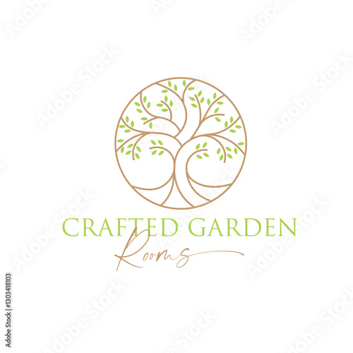 Design a Crafted Garden Rooms logo that reflects elegance, nature, and functionality. This logo is perfect for garden offices, outdoor living spaces, and eco-friendly home extensions.

