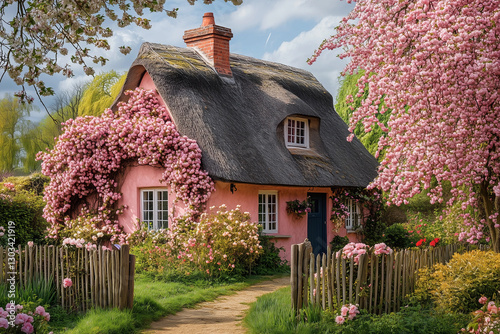 a field of flowers with a hillside in the background and a sky in the background with clouds in the sky