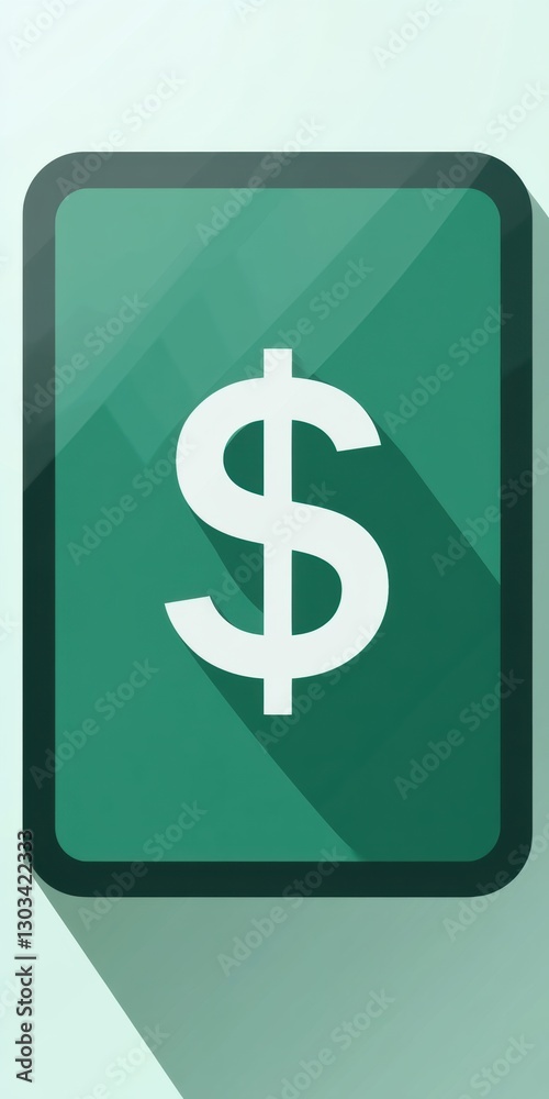 A sleek, modern green app icon with a 3D dollar sign. The glossy, rounded square design symbolizes finance, budgeting, and savings, ideal for financial applications. A sleek, modern green app icon with a 3D dollar sign. The glossy, rounded square design symbolizes finance, budgeting, and savings, ideal for financial applications.