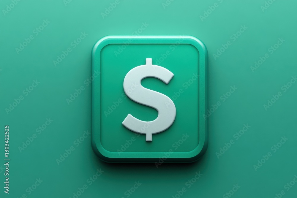 A sleek, modern green app icon with a 3D dollar sign. The glossy, rounded square design symbolizes finance, budgeting, and savings, ideal for financial applications. A sleek, modern green app icon with a 3D dollar sign. The glossy, rounded square design symbolizes finance, budgeting, and savings, ideal for financial applications.