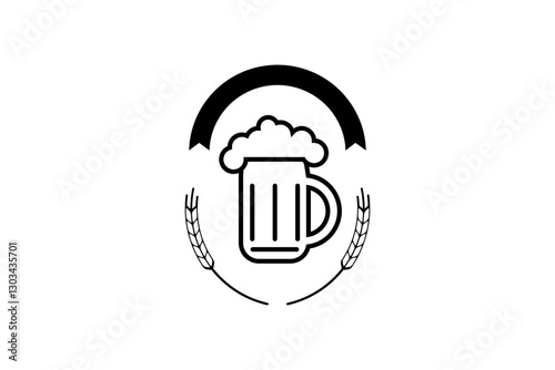 craft beer emblems and logo template. Design element for label, emblem. Vector illustration.