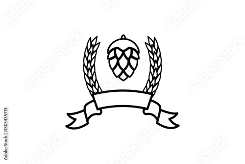 craft beer emblems and logo template. Design element for label, emblem. Vector illustration.