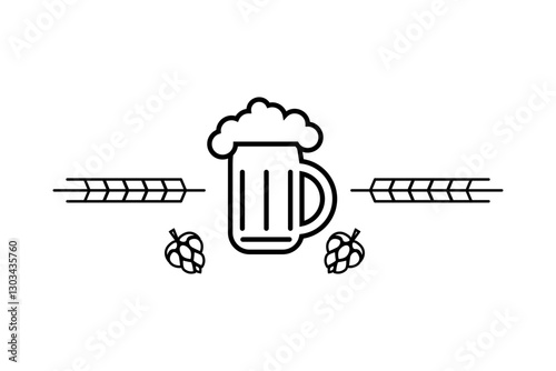 craft beer emblems and logo template. Design element for label, emblem. Vector illustration.