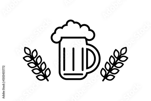 craft beer emblems and logo template. Design element for label, emblem. Vector illustration.