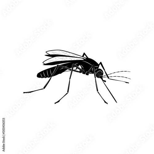 mosquito icon. Anti mosquito. Mosquito emblems. Set of design elements in vector.