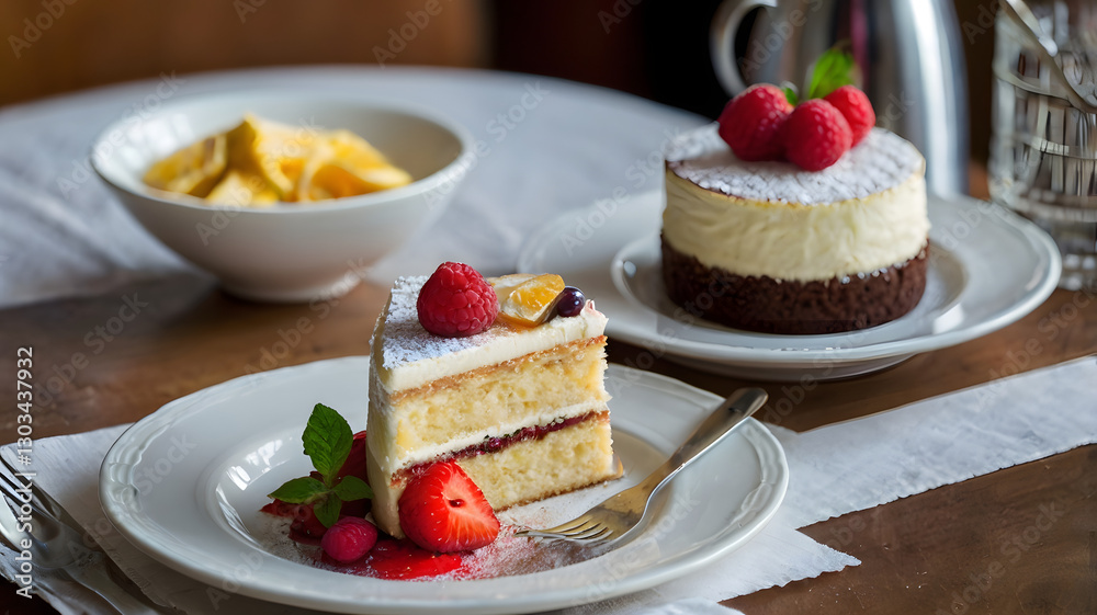 cake with cafe , ai image