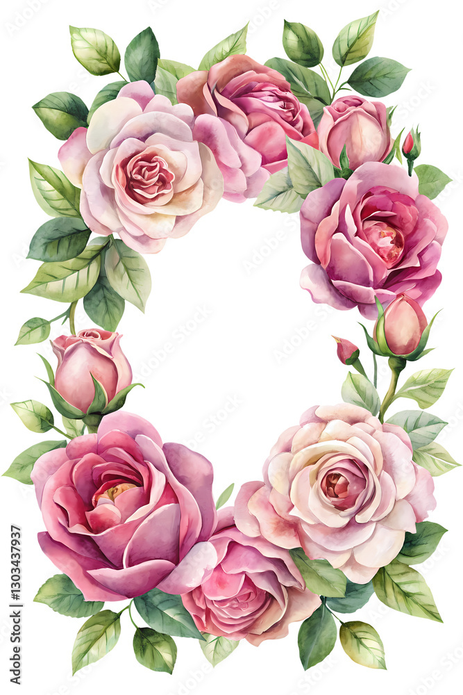 rose flowers border frame isolated on transparent background rose flowers border frame isolated on transparent background