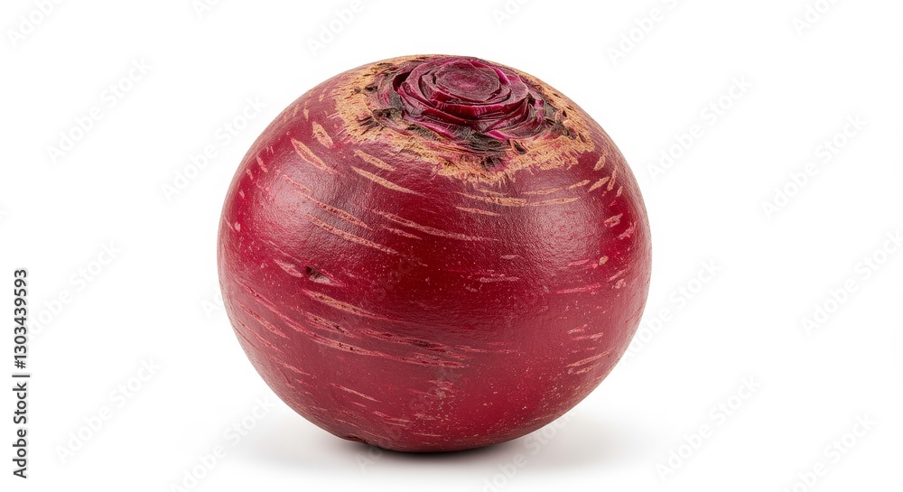 Fototapeta premium Vibrant Red Beetroot - Freshly harvested beetroot, earthy tones, vibrant color, healthy food, natural texture. Symbolizing health, vitality, earthiness, nourishment, and natural goodness