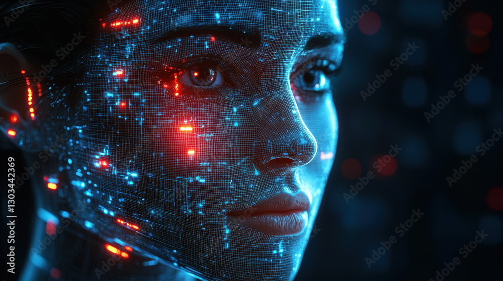 Cyber detective AI analyzes suspicious social media post using facial recognition technologies in a futuristic cybersecurity environment Cyber detective AI analyzes suspicious social media post using facial recognition technologies in a futuristic cybersecurity environment
