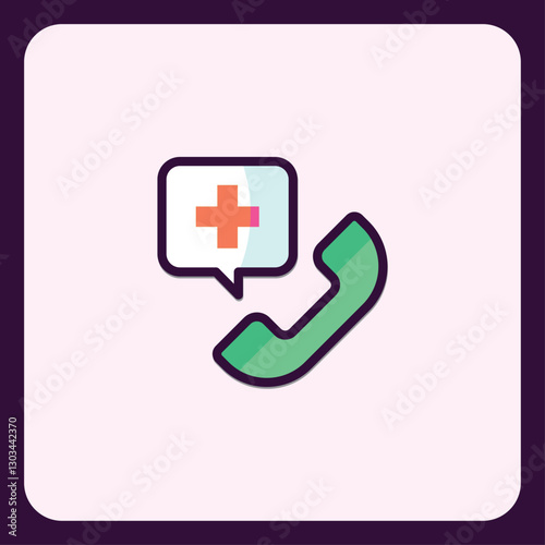 Healthcare hotline illustration depicting medical assistance and support