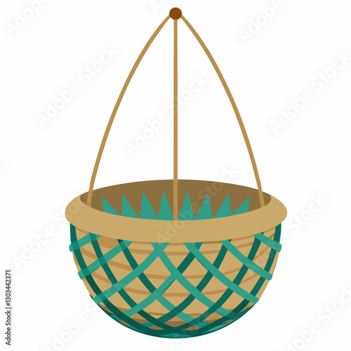 handwoven seagrass hanging basket 