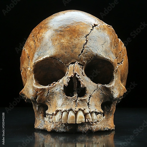 Ancient Human Skull Display