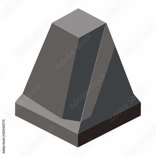 geometric basalt bookend 