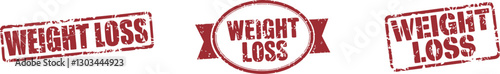 grunge red stamp with the text weight loss.	
