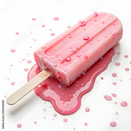 Strawberry popsicle isolated