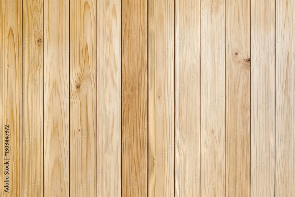 Fototapeta premium Elegant light wood paneling with natural grain and texture for a warm and inviting design atmosphere