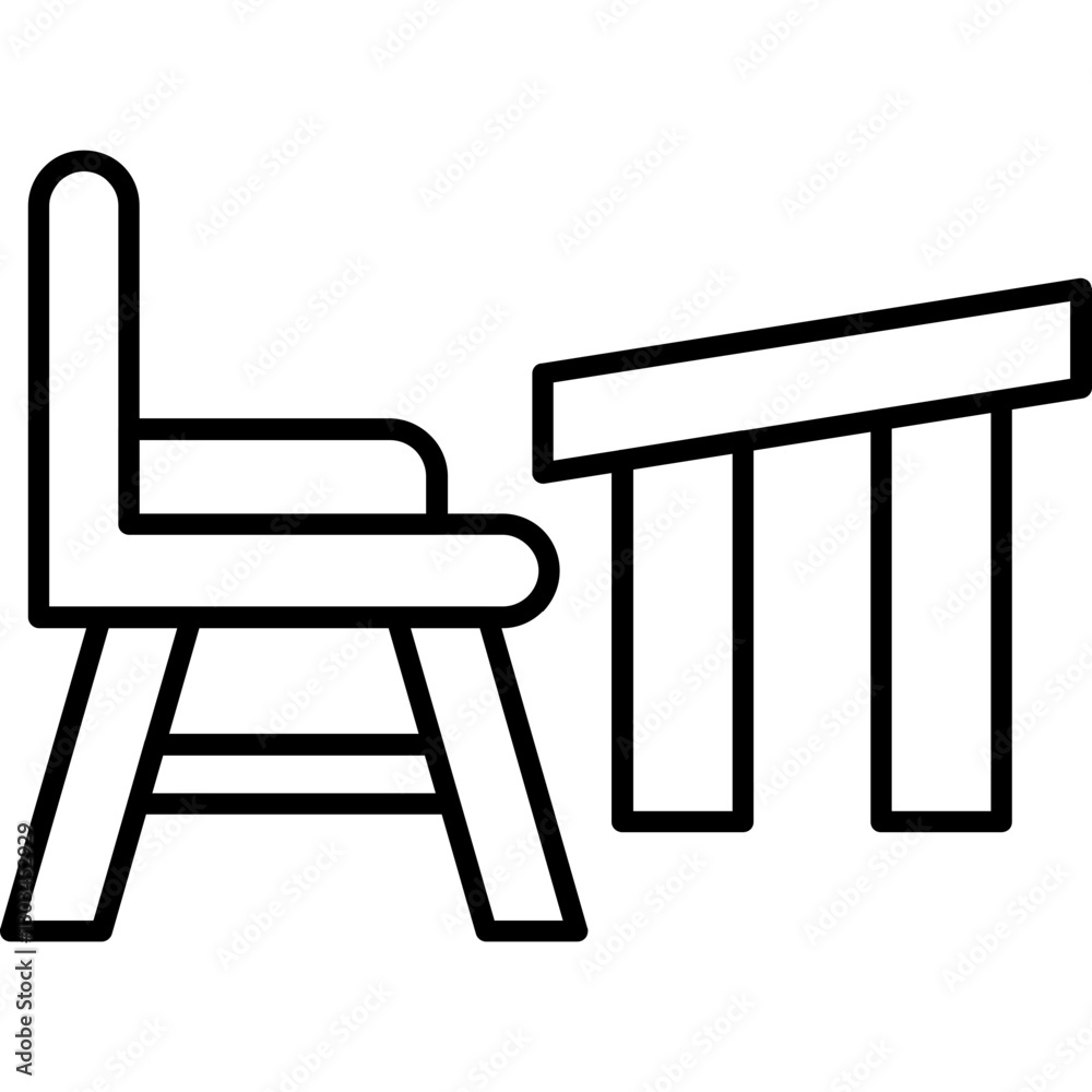 Fototapeta premium Desk Chair Icon