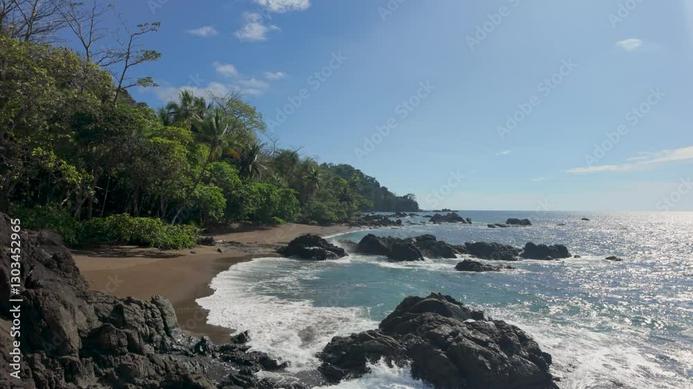 A idillic beautiful beach cove in Costa Rica A idillic beautiful beach cove in Costa Rica