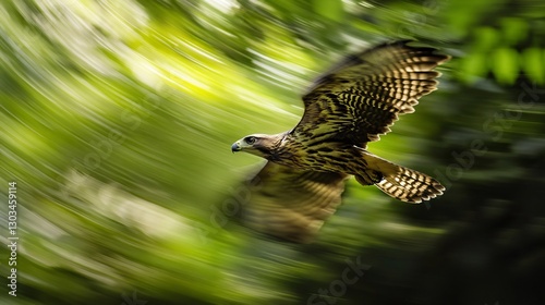 Majestic Wild Changeable Hawk-Eagle in Natural Habitat - Adobe Stock Image photo