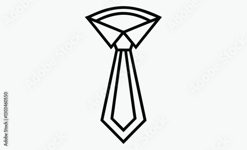Tie icon, tie silhouette, simple modern vector icon