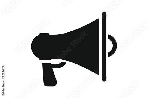 megaphone icon vector illustration Silhouette vector on white background
