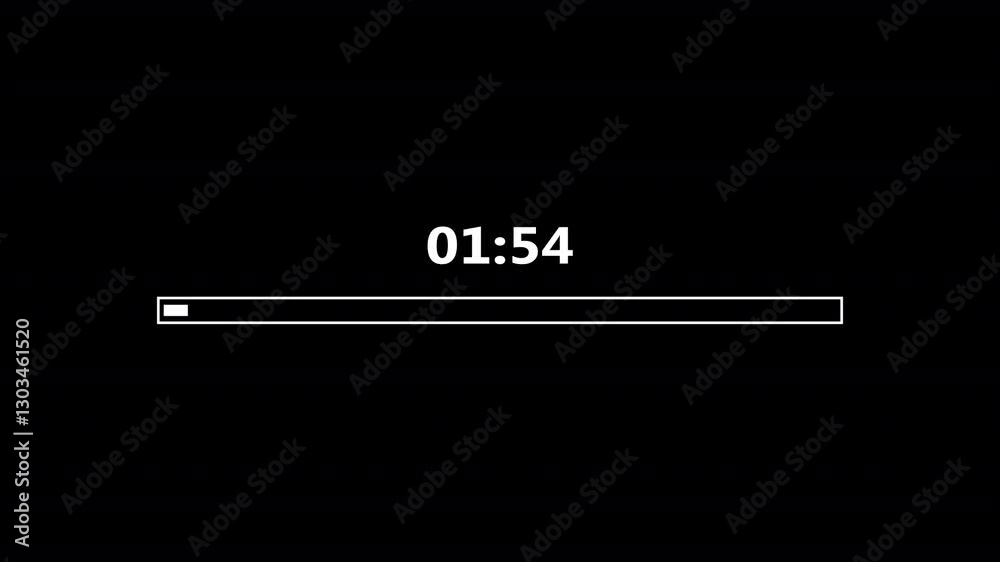2 minutes progress countdown, two minute timer countdown animation, animation on two minutes progress countdown on a transparent background.	