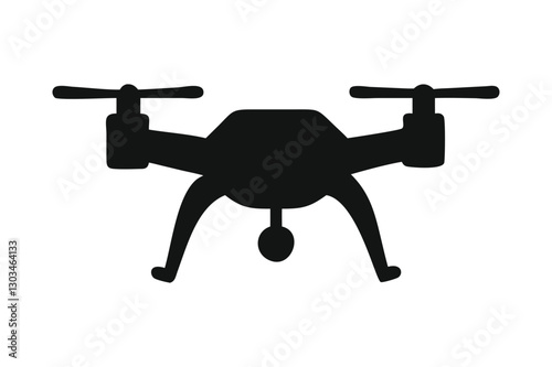 Silhouette of a Quadcopter Drone
